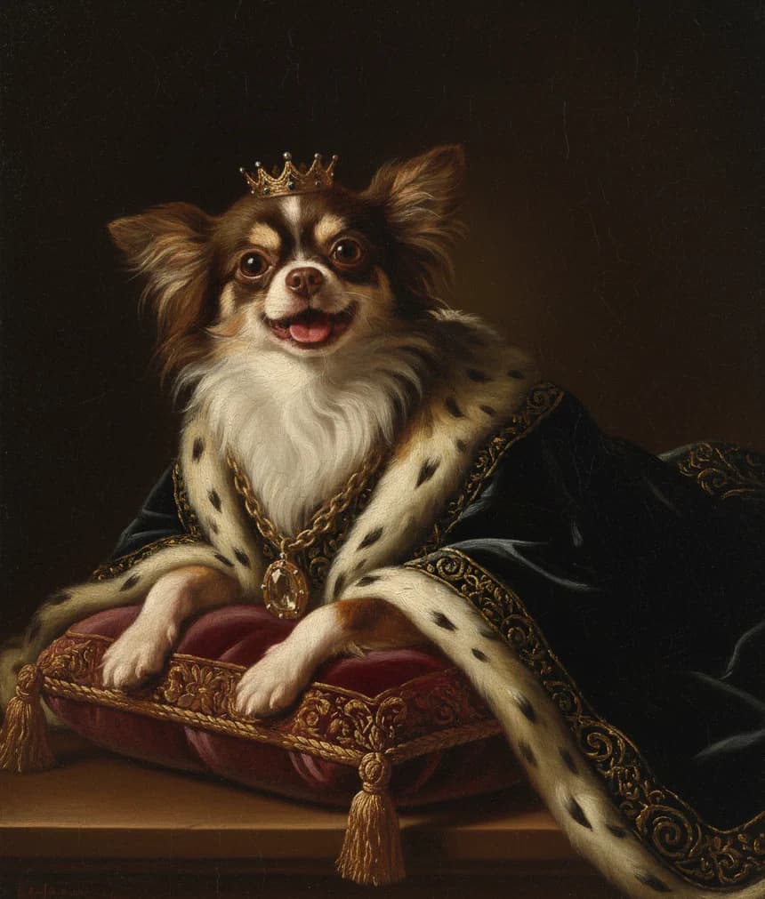 チワワのルネサンス風肖像画