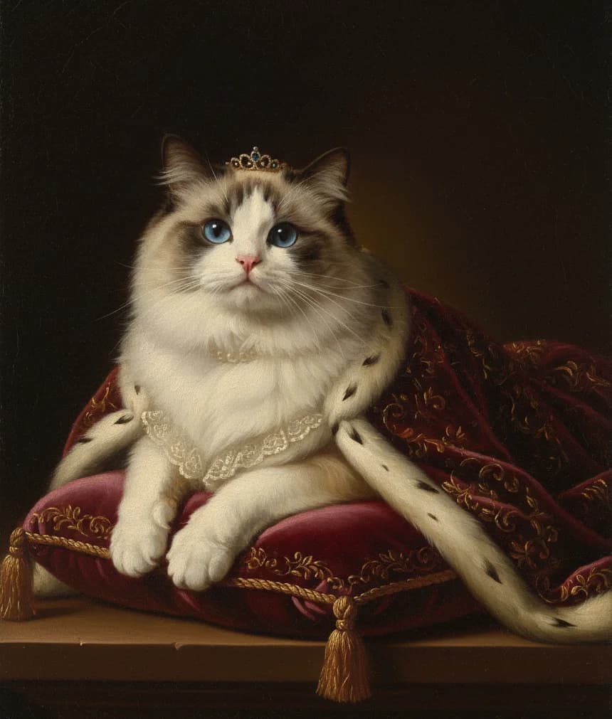 ラグドールのルネサンス風肖像画